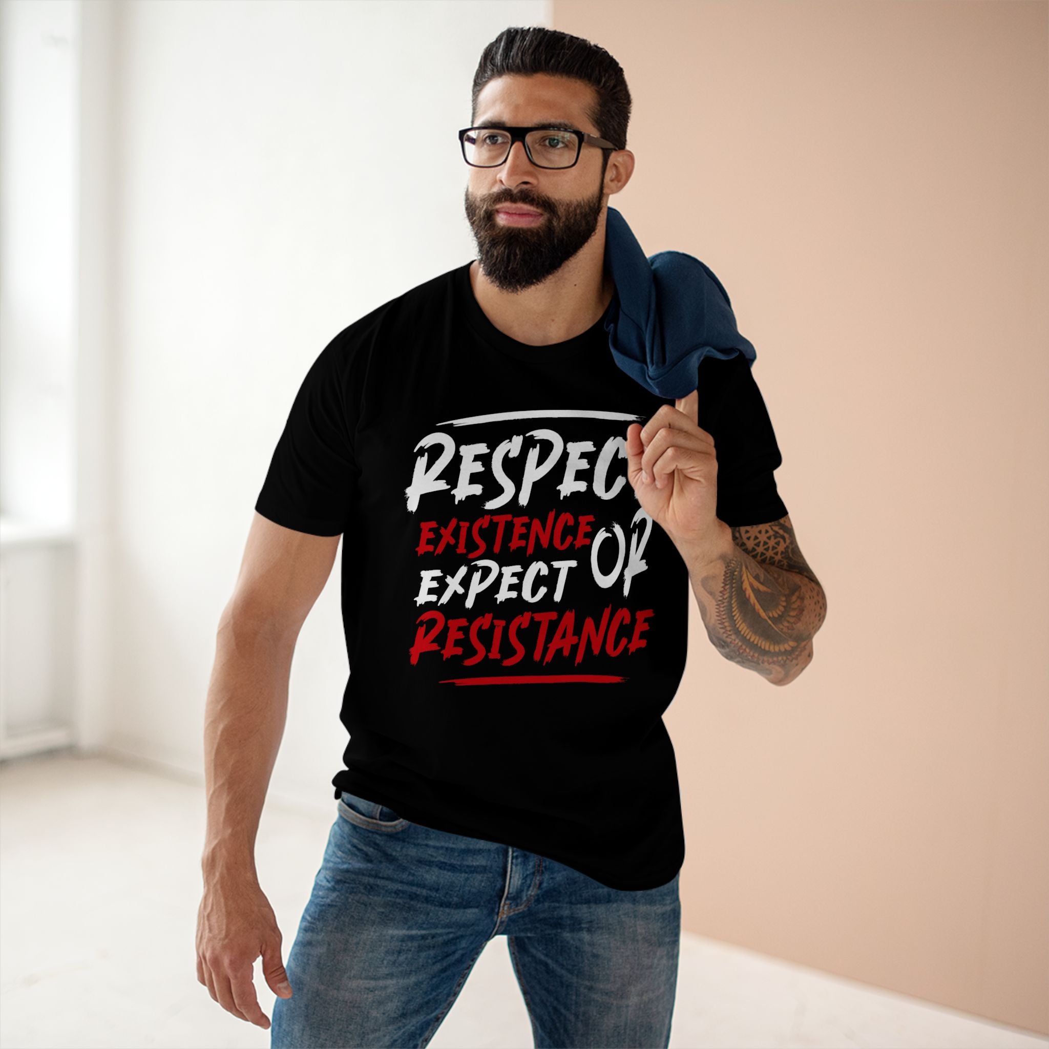 Respect Existence Expect Resistance Tee — Activist Protest Graphic T-Shirt